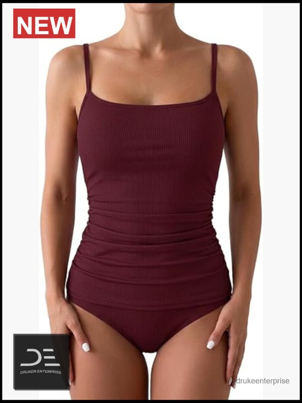 Tankini Swimsuits for Women Two Piece Tummy Control Bathing Suits High Waisted